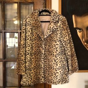 Thrifted Leopard Coat
